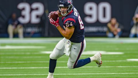 Houston Texans tight end Ryan Griffin turns up the field during a game against the Indianapolis Colts oin Houston on December 9.