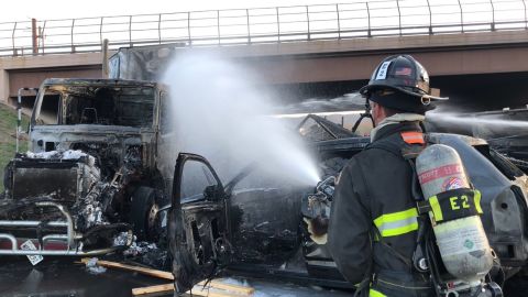 The crash triggered a series of explosions on Interstate 70 near Denver.