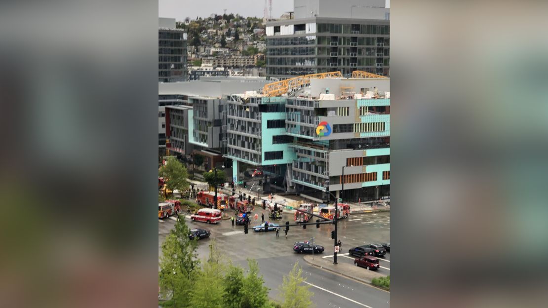 The crane collapsed while being dismantled in Seattle.