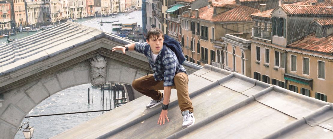 Tom Holland as Peter Parker in the upcoming "Spider-Man: Far From Home."