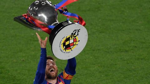 Messi has now won 10 La Liga titles with Barcelona 