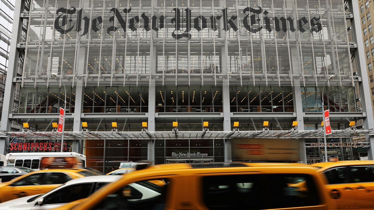 The New York Times building in New York City. 