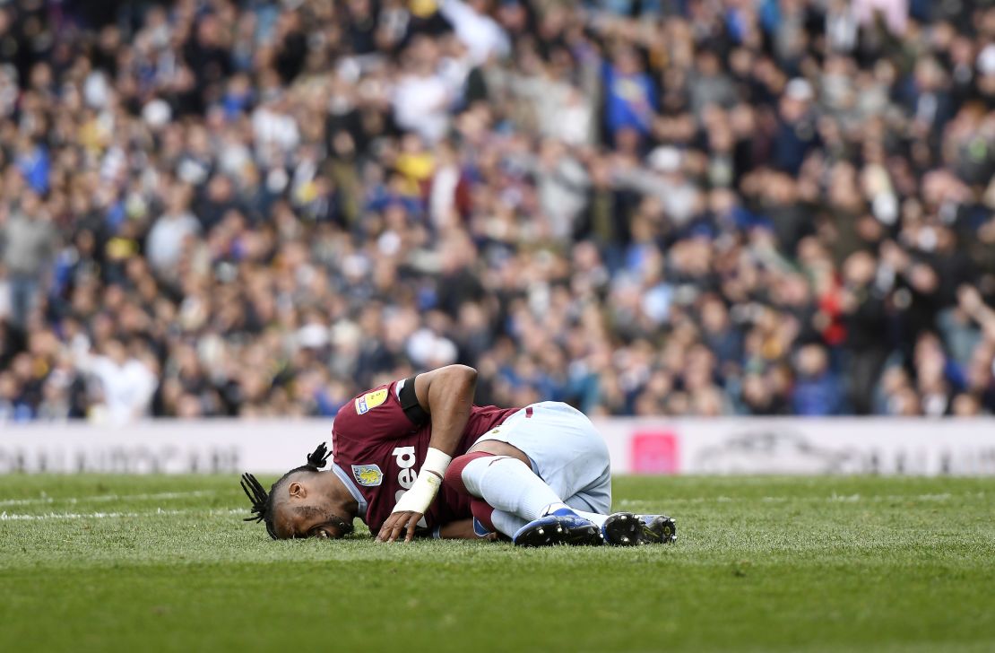 The bizarre events started after Jonathan Kodjia was seemingly fouled. 