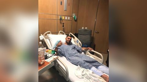 Peretz is recovering from a gunshot wound to his leg. 
