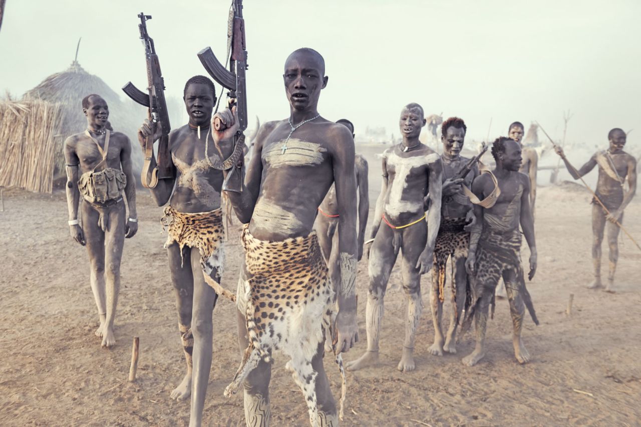 Mandari men from South Sudan, Africa in 2016.