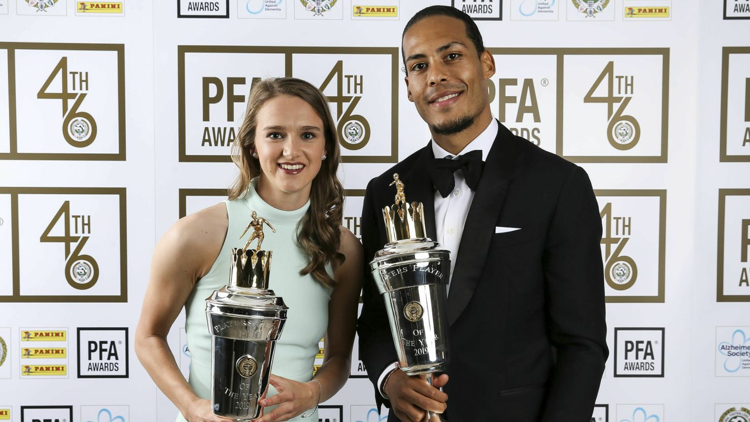 Virgil van Dijk and Vivianne Miedema completed a Dutch double at the PFA Awards 
