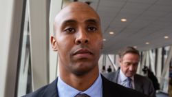 Former Minneapolis police officer Mohamed Noor leaves the Hennepin County Government Center in Minneapolis, Minnesota on April 2, 2019. - Jury selection began April 1, 2019 in the murder trial of a former Minnesota police officer who fatally shot an unarmed Australian woman, provoking outrage in the United States and in the victim's home country. Prosecutors say Somali-American Mohamed Noor opened fire on Justine Damond in Minneapolis in July 2017 while seated in the passenger seat of his squad car. (Photo by Kerem Yucel / AFP)        (Photo credit should read KEREM YUCEL/AFP/Getty Images)