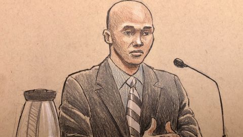 Mohamed Noor testifies in his defense on Thursday.