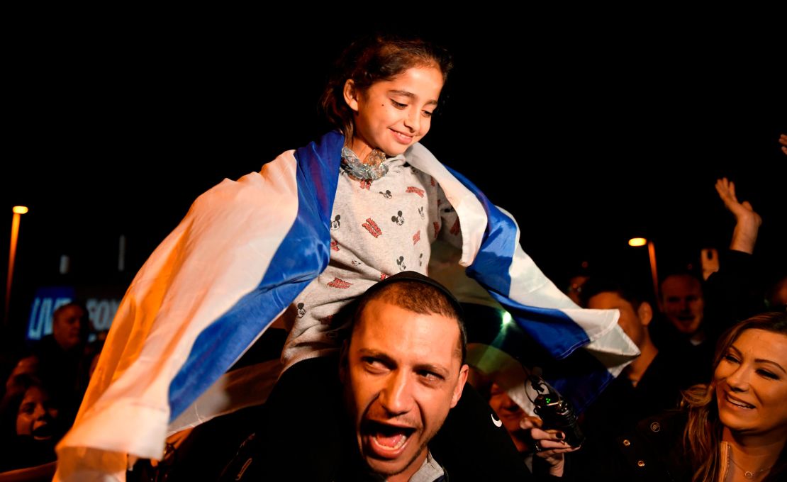 Noya Dahan at Sunday's candlelight vigil.