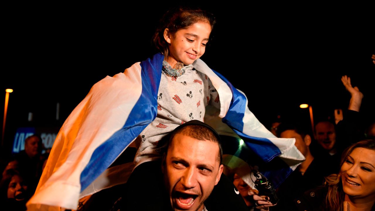 Noya Dahan at Sunday's candlelight vigil.