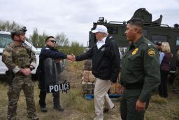 President Donald Trump after his visit to US Border Patrol McAllen Station in McAllen, Texas, on January 10, 2019 (Photo by Jim WATSON / AFP)   