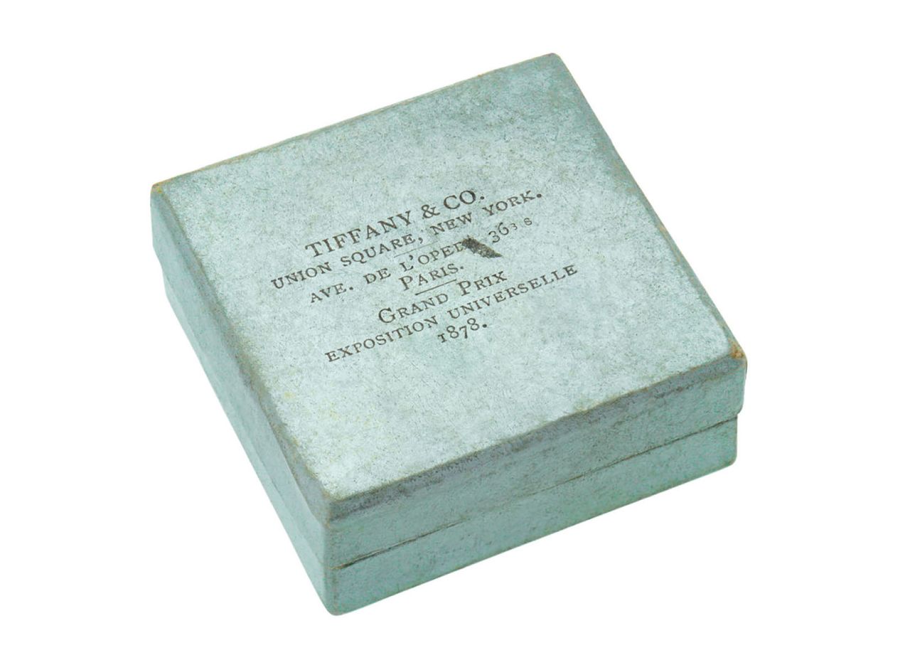 1878 Tiffany box notes the grand prize win at the Paris World's Fair.