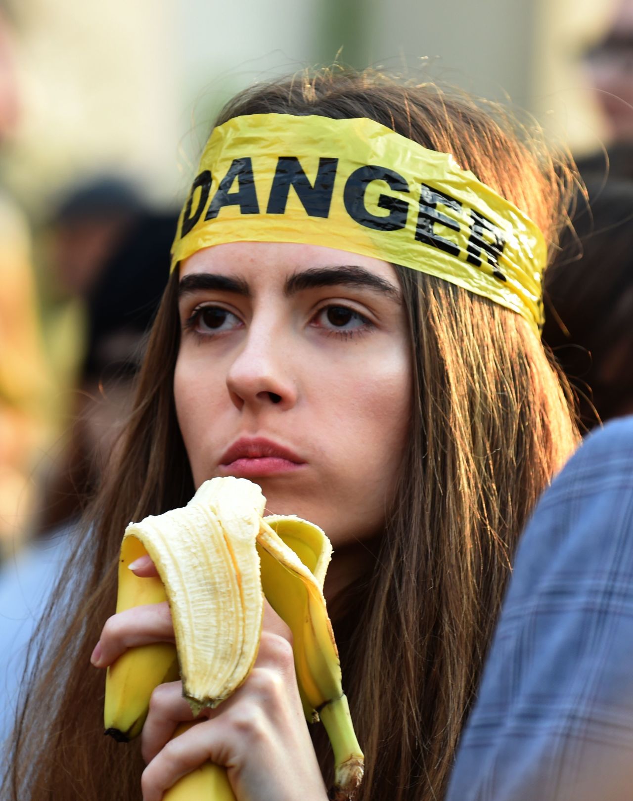 People ate bananas in protest of the museum's decision.