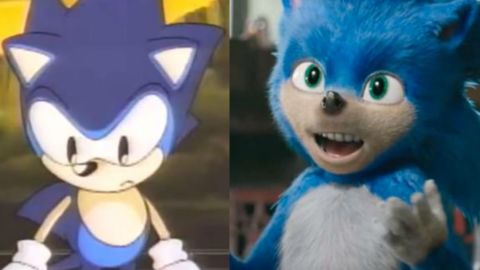 The original animated Sonic appears mostly toothless.