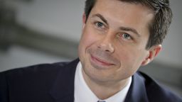 In this April 29, 2019, photo, Democratic presidential candidate Mayor Pete Buttigieg, from South Bend, Ind.,, listens during a lunch meeting with civil rights leader Rev. Al Sharpton at Sylvia's Restaurant in Harlem neighborhood of New York. (AP/Bebeto Matthews, Pool)