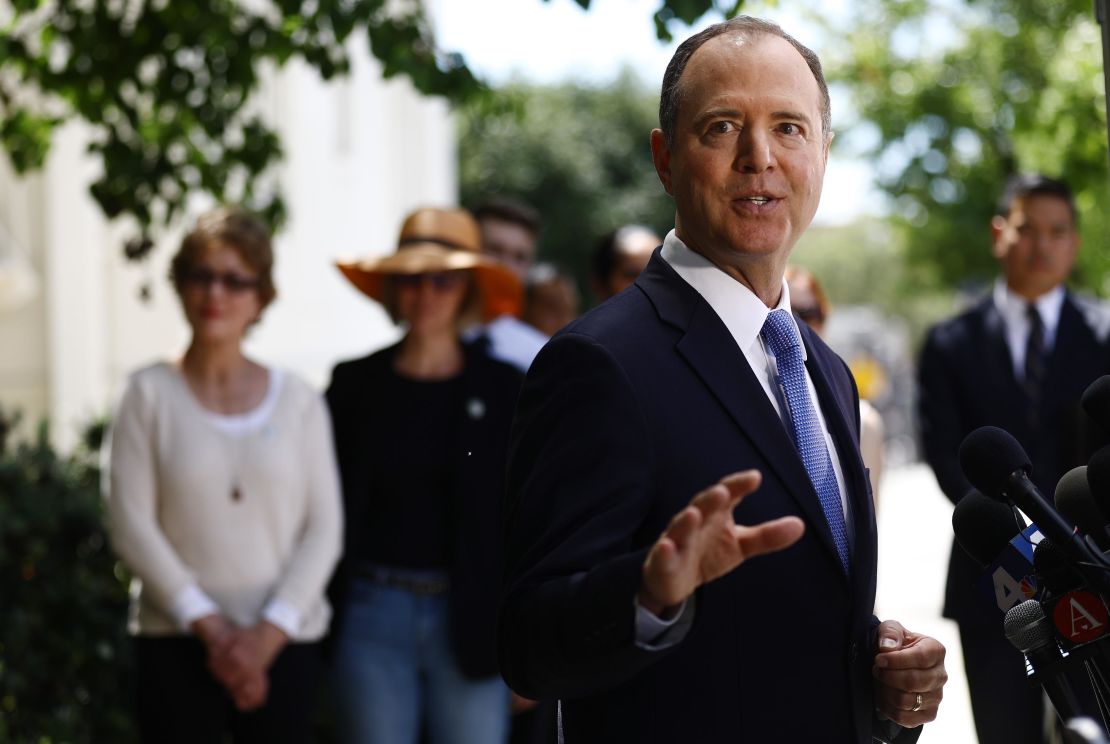 House Intelligence Committee Chairman Adam Schiff speaks at a news conference in April in Burbank, California. (Mario Tama/Getty Images)