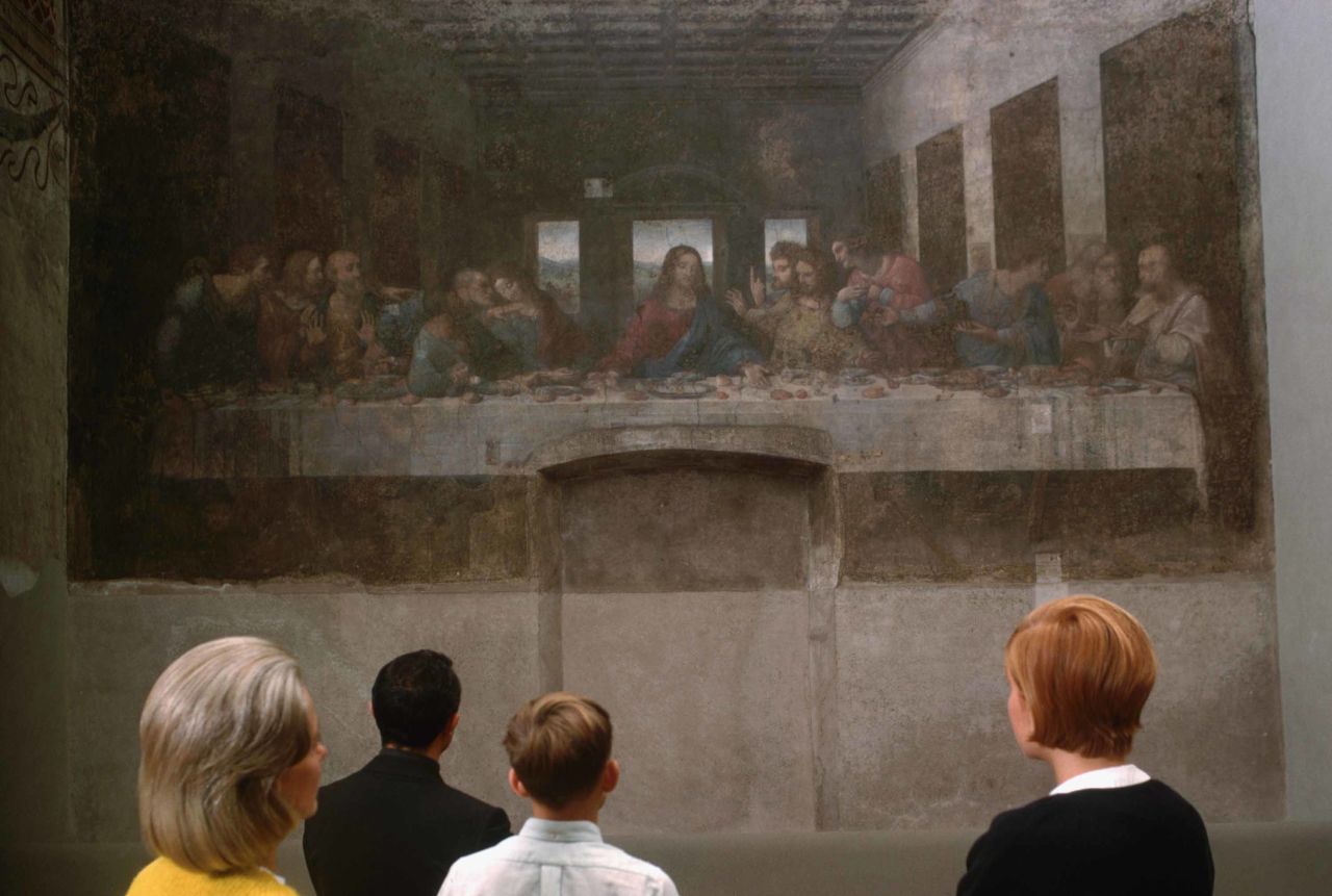 <strong>The Last Supper: </strong>Also in Milan is one of da Vinci's most famous works -- "The Last Supper" which is located in Santa Maria delle Grazie, Milan. 