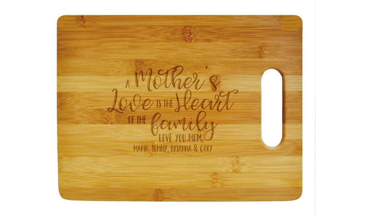 <strong>904 Custom Personalized Mother's Day Cutting Board ($39.99; </strong><a href="https://amzn.to/2XXXqgn" target="_blank" target="_blank"><strong>amazon.com</strong></a><strong>)</strong><br />Customize a cutting board with a sweet saying for mom to use for family meals<br /><br />