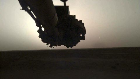 This image of a sunrise on Mars was taken by the InSight lander on April 24.