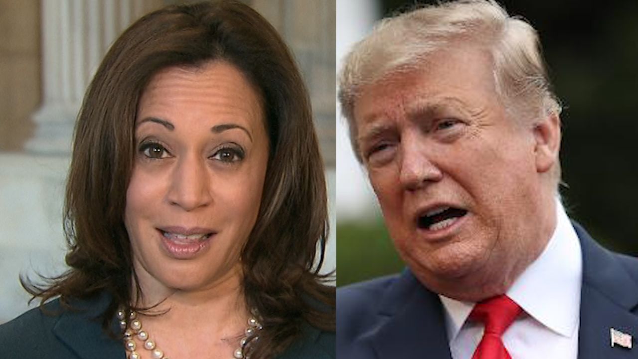 kamala harris donald trump split