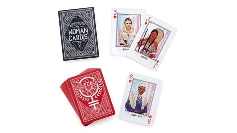 "Woman Card" Playing Deck ($20; <a href="https://www.uncommongoods.com/product/woman-card-playing-deck" target="_blank" target="_blank">uncommongoods.com</a>)