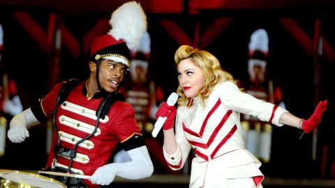 Madonna performing at NIA Arena in 2012.