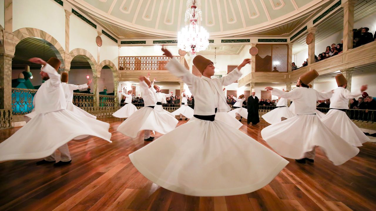 Istanbul,Turkey - 17 December 2018 : Sema of Whirling Dervishes 