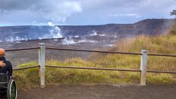 A visitor to Hawaii Volcanoes National Park climbed past the metal railing, lost his footing and fell into the Kilauea volcano caldera, according to Ben Hayes, spokesperson with the National Park Service.
