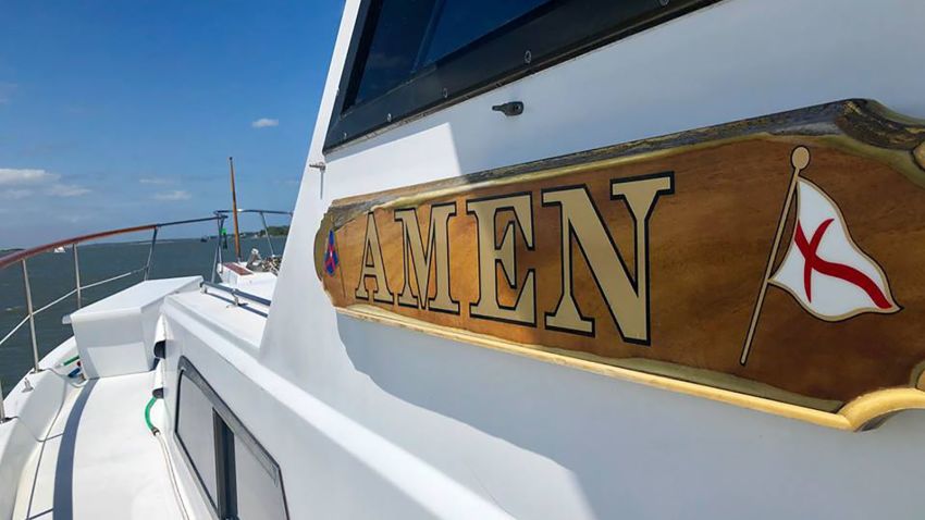 The "Amen" was sailing from Florida to New Jersey when they rescued two teenagers almost two miles off shore