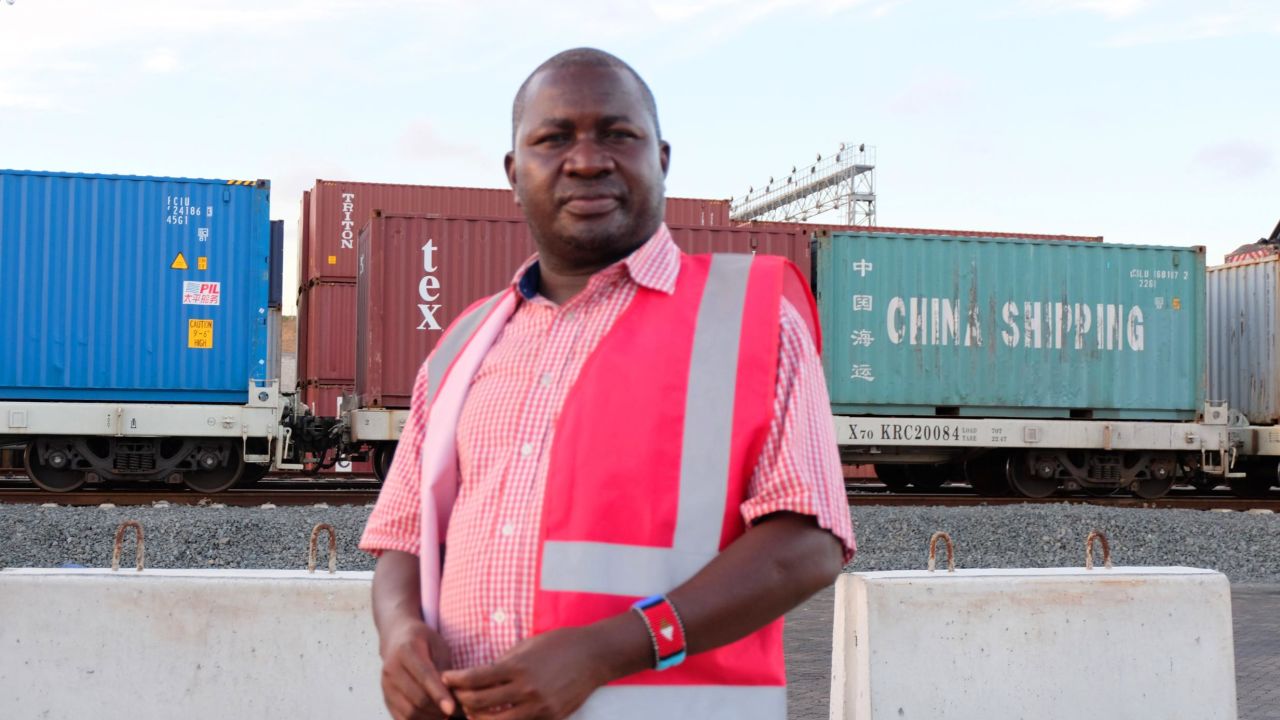 Tom Ojijo, operations expert at Kenya Railways Corporation, at Mombasa port.