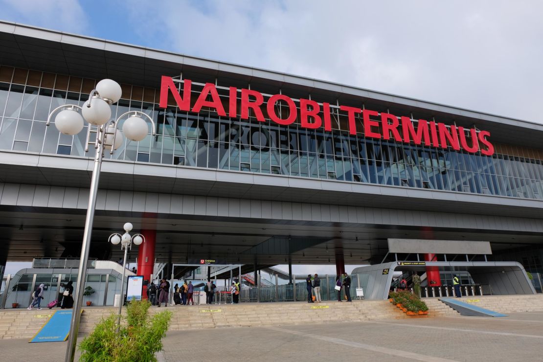 The exterior of Nairobi Train Station on the outskirts of the city.