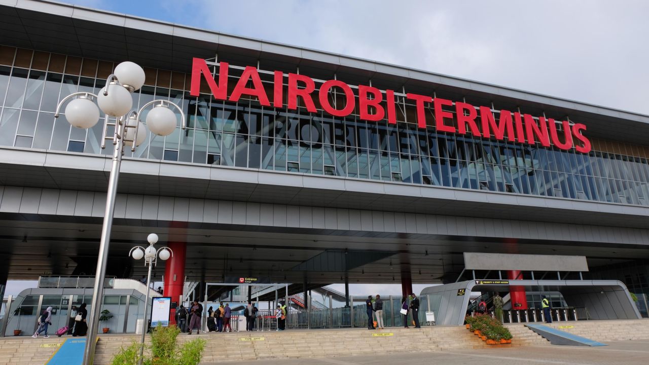 The exterior of Nairobi Train Station on the outskirts of the city.