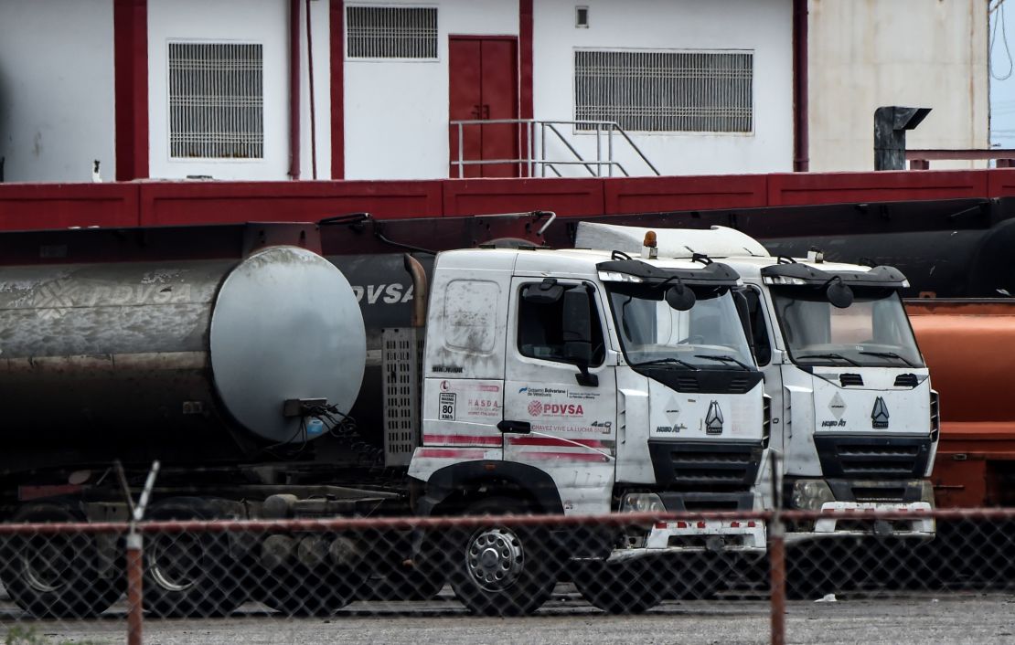Tanker trucks are seen in Maracaibo, Venezuela on March 15, 2019. 