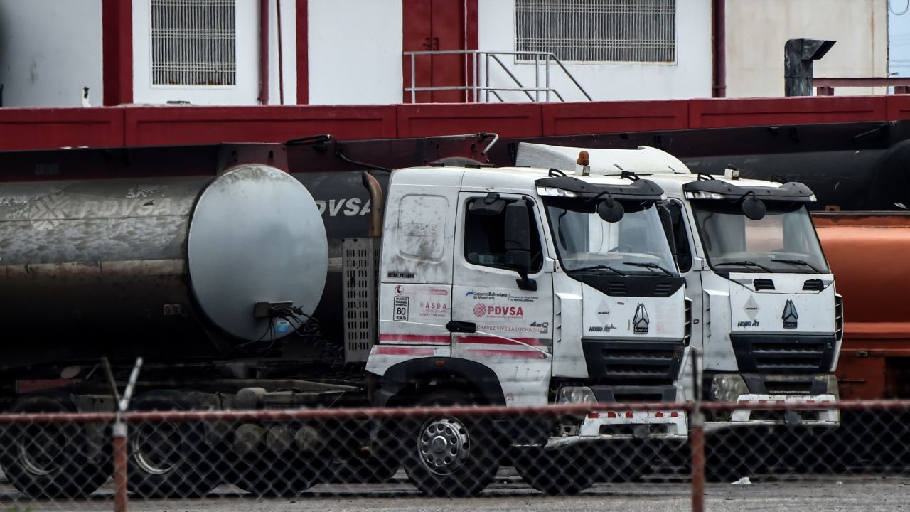 Tanker trucks are seen in Maracaibo, Venezuela on March 15, 2019.