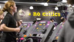 TORONTO, ON -  JANUARY 7: Planet Fitness, a low cost gym chain, opened its first Canadian branch in Toronto. The franchise is growing quickly thanks to low prices and its "judgement free-zone" mantra.        (Bernard Weil/Toronto Star via Getty Images)