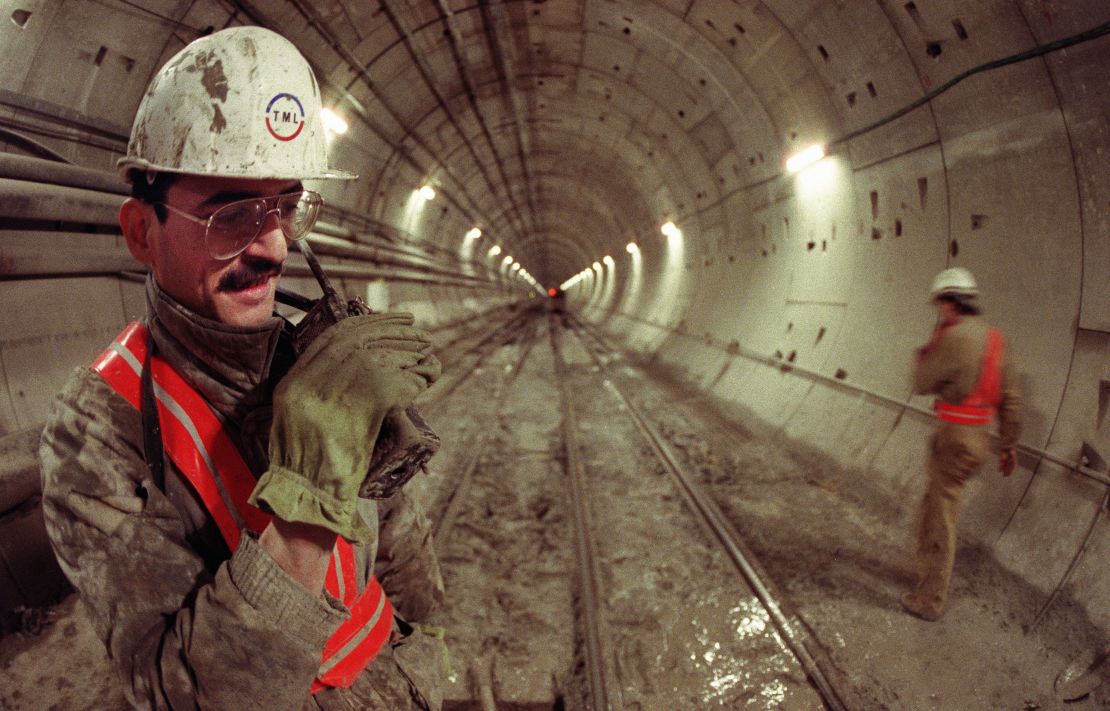 It took 13,000 workers six years to build the tunnel.