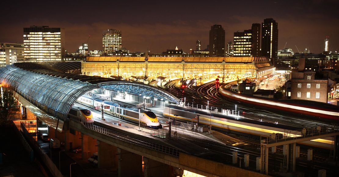 UK Eurostar services initially ran from London's Waterloo station.