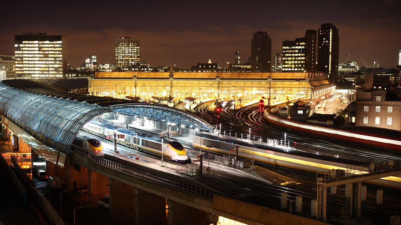 UK Eurostar services initially ran from London's Waterloo station.