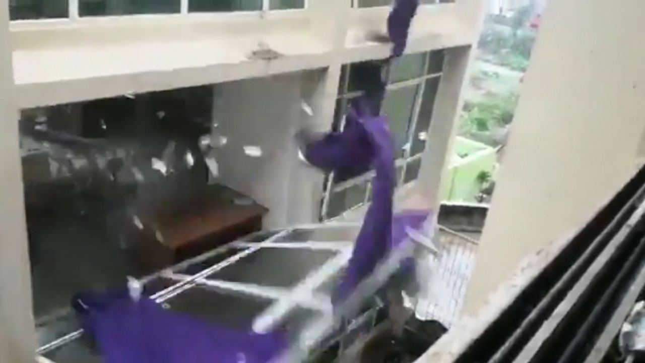 Tropical Cyclone Fani shatters windows in Bhubaneswar, India