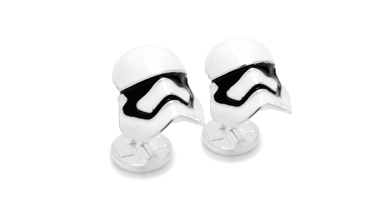 <strong>Star Wars Stormtrooper Cufflinks ($135; </strong><a href="https://click.linksynergy.com/deeplink?id=Fr/49/7rhGg&mid=1237&u1=0503starwarsday&murl=https%3A%2F%2Fshop.nordstrom.com%2Fs%2Fcufflinks-inc-star-wars-stormtrooper-cuff-links%2F4501426%3Forigin%3Dkeywordsearch-personalizedsort%26breadcrumb%3DHome%252FAll%2520Results%26color%3Dwhite" target="_blank" target="_blank"><strong>nordstrom.com</strong></a><strong>)</strong><br />