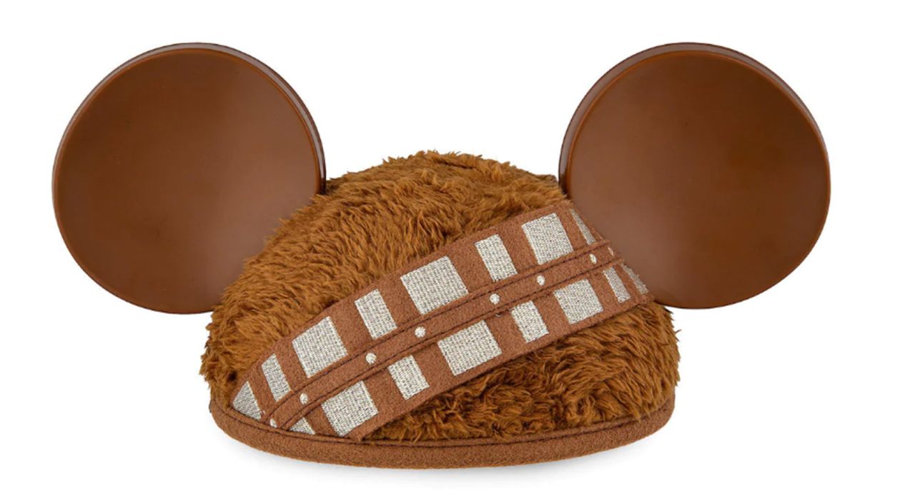 <strong>Chewbacca Ear Hat ($24.99; </strong><a href="https://www.shopdisney.com/chewbacca-ear-hat-star-wars-1491214?CMP=KNC-DSSGoogle&efc=179006&gclid=CjwKCAjwza_mBRBTEiwASDWVvt2fTD_ui_HzX_1yJVRiDXQI7CLVu03jRf1z3Tyh4qGARgICE0Y8VBoCUREQAvD_BwE&gclsrc=aw.ds" target="_blank" target="_blank"><strong>shopdisney.com</strong></a><strong>)</strong><br />