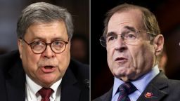 Attorney General William Barr, left, and Judiciary Chairman Jerry Nadler.
