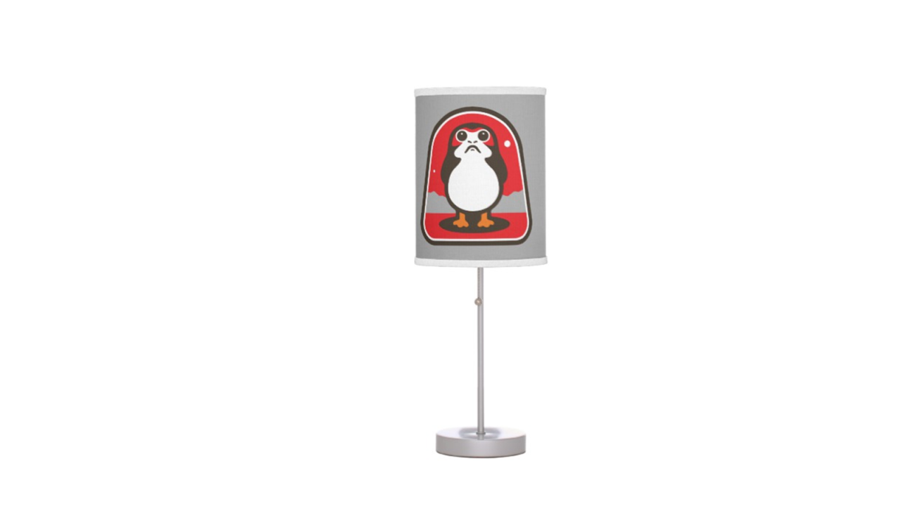 <strong>Porg Badge Lamp ($52.95; </strong><a href="https://www.shopdisney.com/porg-badge-lamp-star-wars-the-last-jedi-customizable-1457768?splat=&captures=&redirect=true&rsize=1&rquery=Porg%20Badge%20Lamp" target="_blank" target="_blank"><strong>shopdisney.com</strong></a><strong>)</strong><br />