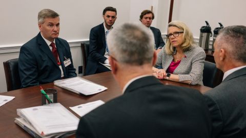 Miller meets in Washington with Jeff Knight, Chief Operating Officer of the Charleston-Kanawha Housing Authority and other members of the Housing Authority from various areas of West Virginia to hear their concerns.