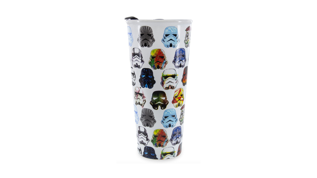 <strong>Stormtrooper Helmet Tumbler ($22.99; </strong><a href="https://www.shopdisney.com/stormtrooper-helmet-tumbler-star-wars-1495938?splat=&captures=&redirect=true&rsize=1&rquery=Stormtrooper%20Helmet%20Tumbler%20" target="_blank" target="_blank"><strong>shopdisney.com</strong></a><strong>)</strong><br />