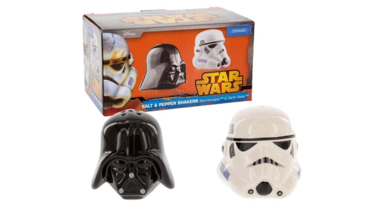 <strong>Star Wars Darth Vader & Stormtrooper Salt & Pepper Shakers ($11.99, originally $14.99; </strong><a href="https://www.target.com/p/star-wars-salt-pepper-shakers-darth-vader-stormtrooper/-/A-76169704" target="_blank" target="_blank"><strong>target.com</strong></a><strong>)</strong><br />
