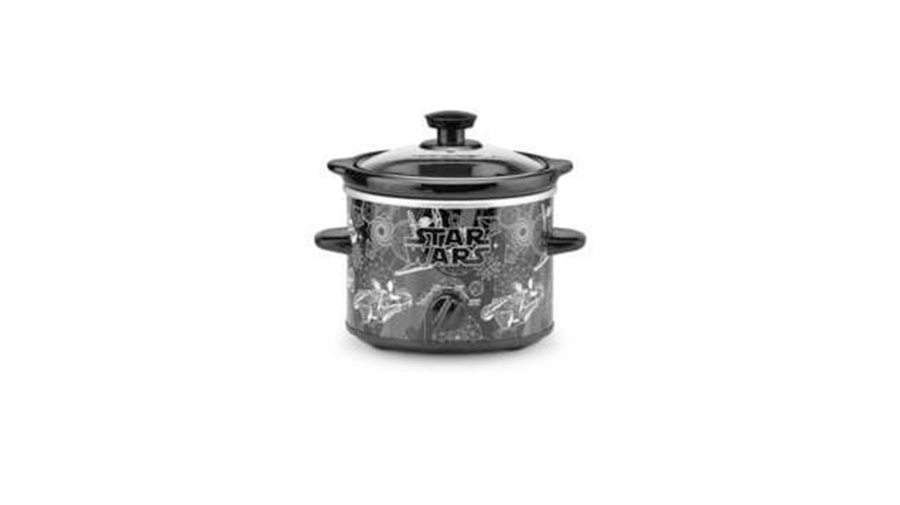 <strong>Star Wars 2-Quart Slow Cooker ($19.95; </strong><a href="https://www.shopdisney.com/star-wars-2-quart-slow-cooker-1454376?splat=&captures=&redirect=true&rsize=1&rquery=Star%20Wars%202-Quart%20Slow%20Cooker%20" target="_blank" target="_blank"><strong>shopdisney.com</strong></a><strong>)</strong><br />