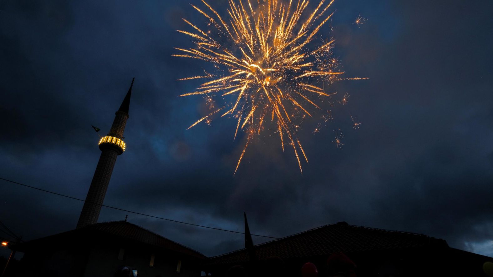 Fireworks light the night sky to mark the beginning of the Islamic holy month of Ramadan in Sarajevo, Bosnia and Herzegovina, on May 5.