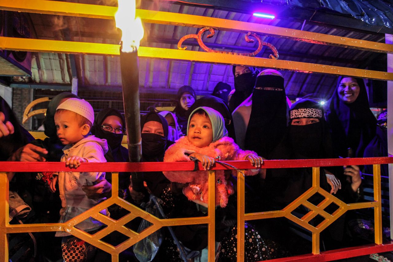 Indonesians take part in a torch parade to welcome the holy month of Ramadan in Medan, North Sumatra, on May 5.