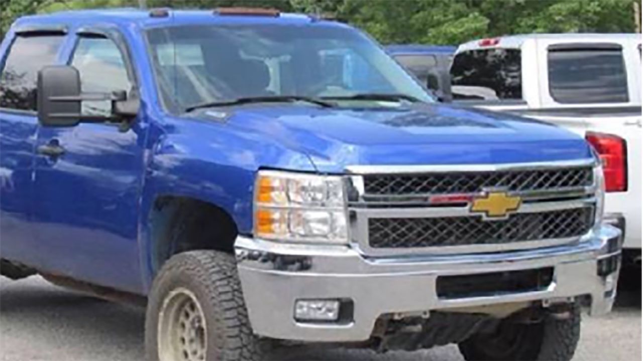 Police say a blue truck similar to this one may have been used in the abduction of Maleah Davis.